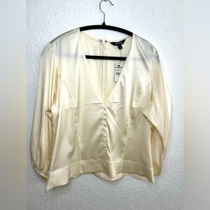 Satin off white shirt